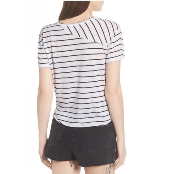 BP. Splice Neck Tie Hem Tee - Picture 2 of 5